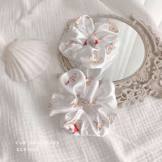 Buộc tóc Scrunchies phi bóng hình thú cưng đáng yêu