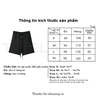 Quần Short Essentials_Vải Nỉ Cotton Cao Cấp