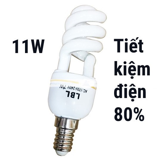 Bóng đèn bàn học compact LED tiết kiệm điện, năng lượng đến 80% LBL 11W đui xoáy E27