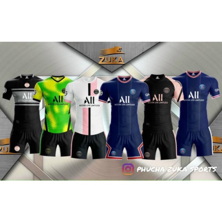 Áo đá bóng ,áo đá banh PSG các mẫu mới nhất 2021 thun Thái thấm hút mồ hôi ( cam kết Y hình)
