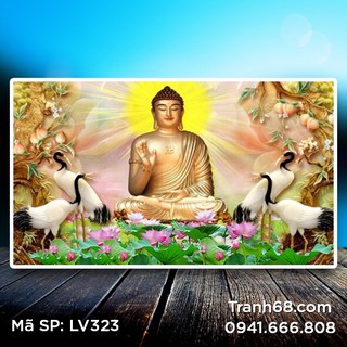 Tranh đính đá phật tổ như lai lv323 kích thước 110*75cm.