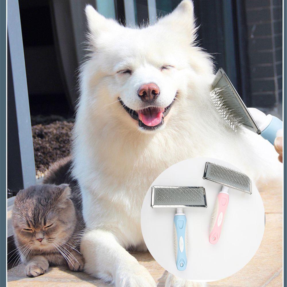 Lược Chải Lông Thú Cưng Bằng Nhựa Và Kim Loại Không Gỉ