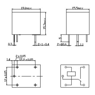 Rơ le 12V10A 5 Chân SRD-12VDC-SL-C hãng song le