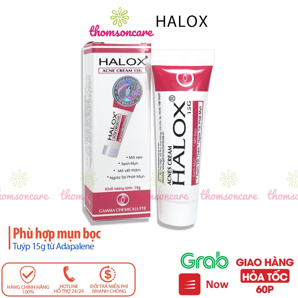 Halox - kem ngừa mụn, hết sẹo - Tuýp 15g