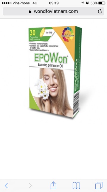 Viên bổ sung nội tiết tố nữ , đẹp da EpoWon - hangg nhập Đức