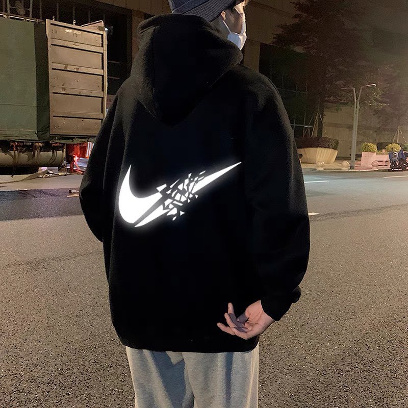 Áo Hoodie Form Rộng Tay Bồng Unisex Nam Nữ , Áo Nỉ Mũ Lót Bông Dày Đẹp In Logo Phản Quang Njk.e Siêu Chất Rô Store HD05 | BigBuy360 - bigbuy360.vn