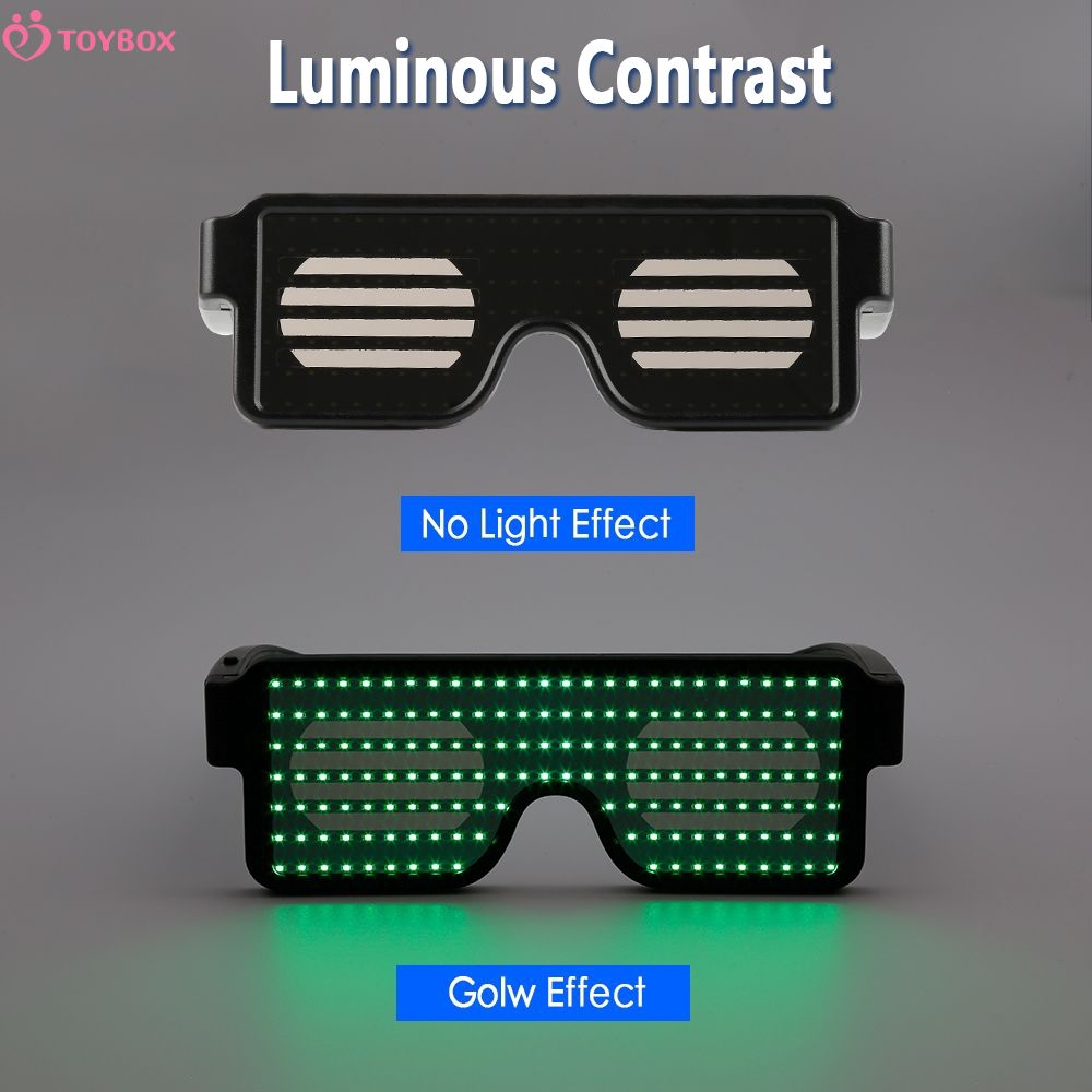 Mắt kính đèn LED thiết kế 8 chế độ sạc cổng USB