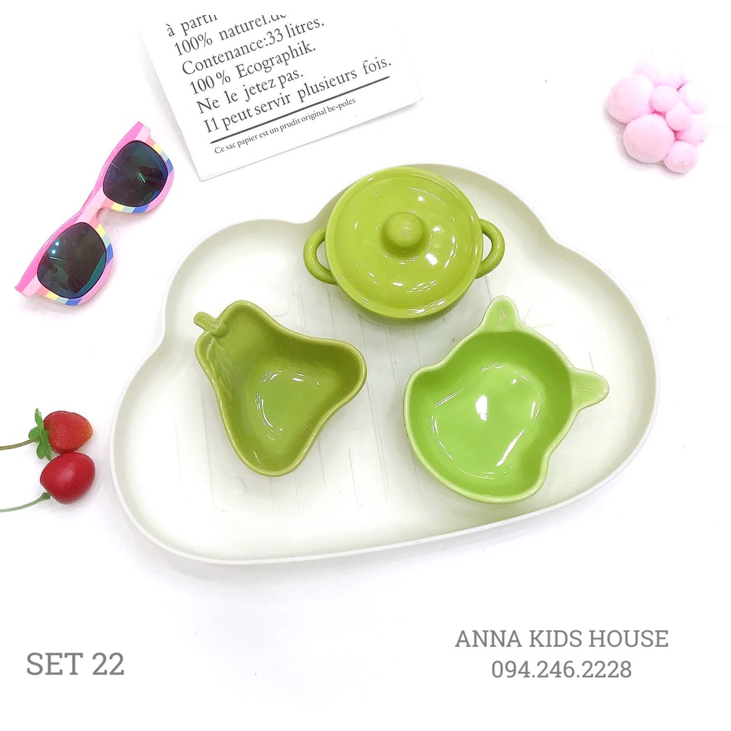 Set bát sứ cho bé ăn dặm giá chỉ từ 99k/1set