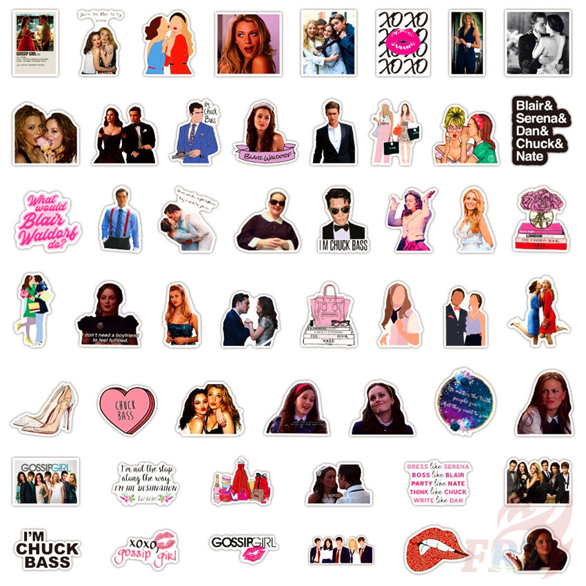 Bộ 50 miếng dán trang trí thời trang dòng 02 Youth Idol TV Shows Serena Blair DIY
