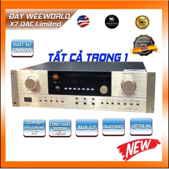 Đẩy liền vang Weeworld X7 DAC Gold Limited