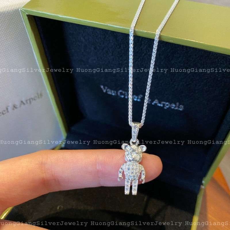 Dây Chuyền Gấu BearBrick Bạc s925 - HuongGiangSilver