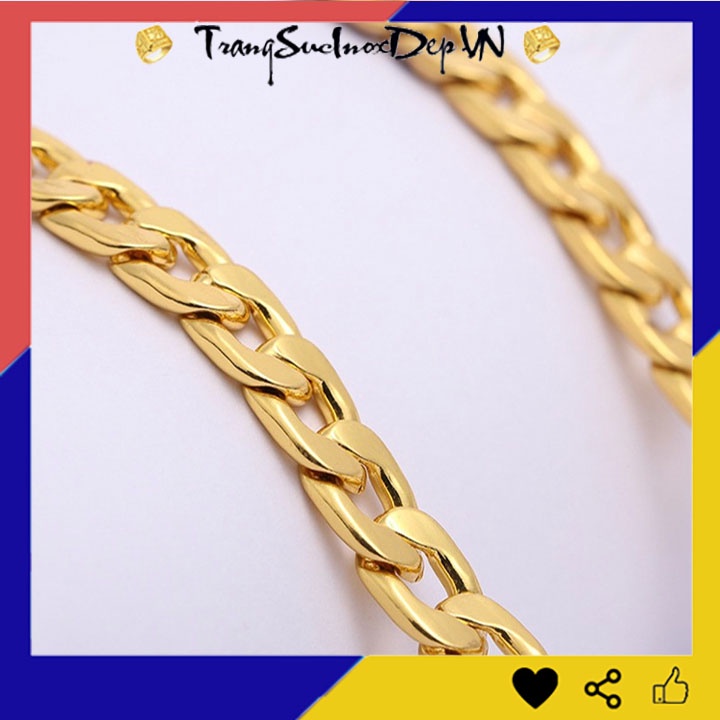 Dây chuyền inox kiểu lặc đơn 10ly mạ vàng phong cách DJ HIPHOP RAPPER sáng đẹp, bền màu, độc đáo, cá tính