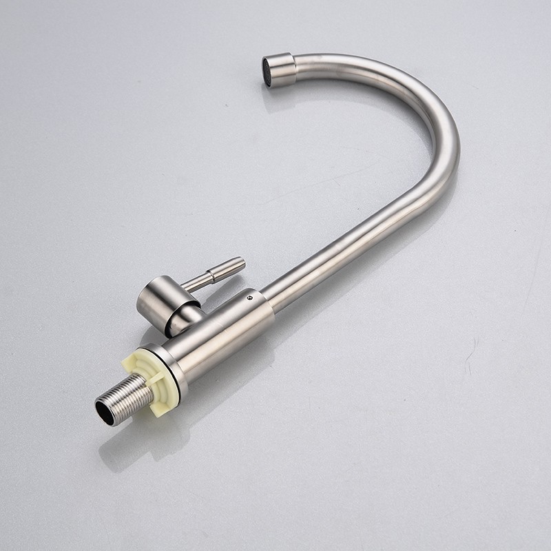 Vòi Rửa Chén Lạnh INOX SUS 304 xoay 360 độ dùng được cho chậu rửa 2 hố, Vòi Rửa Chén cắm chậu - LICLAC