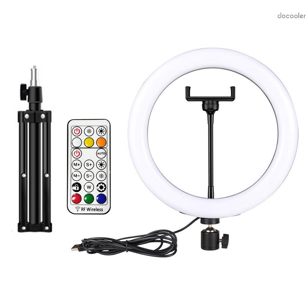 Vòng Đèn Led Rgb 10inch / 26cm 3500k-6500k Kèm Giá Đỡ Điện Thoại 55cm | BigBuy360 - bigbuy360.vn