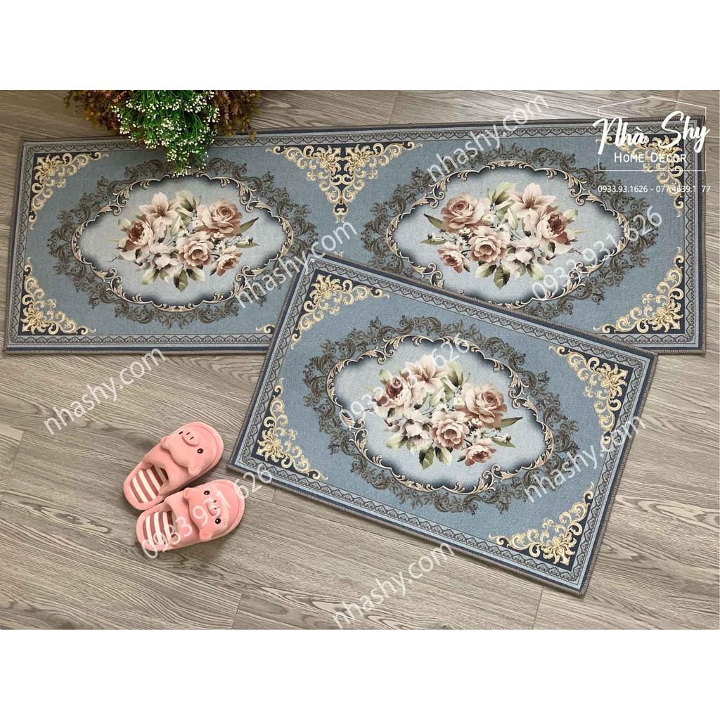 BỘ 2 THẢM BẾP 3D CHỐNG TRƠN TRƯỢT (40x60cm - 40x120cm)