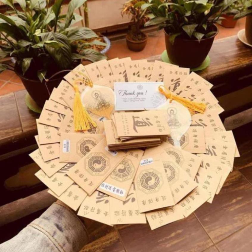 [SHOPEE TRỢ GIÁ] Miếng dán hỷ thần tài linh phù tài lộc để ví, ốp dán điện thoại máy tính bảng