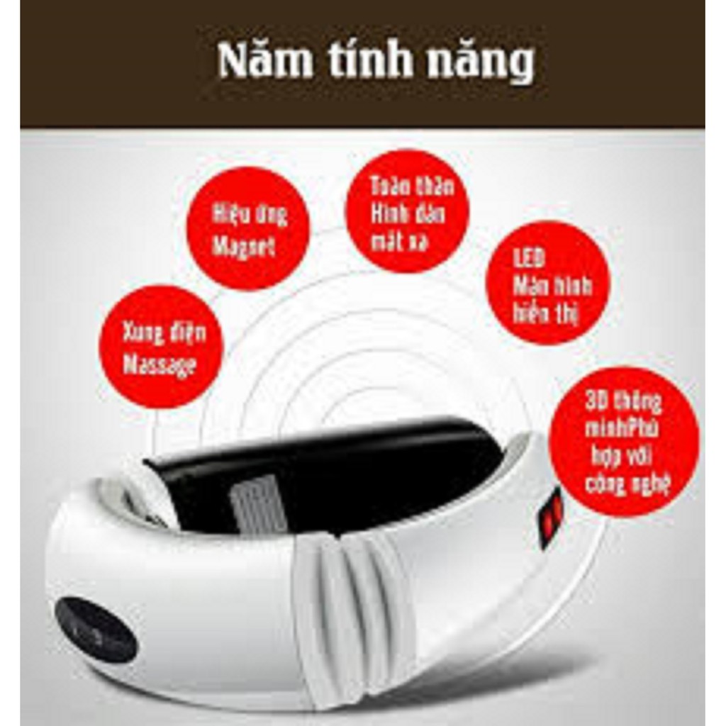 MÁY MASSAGE CỔ 3D THÔNG MINH CẢM ỨNG XUNG ĐIỆN TỪ