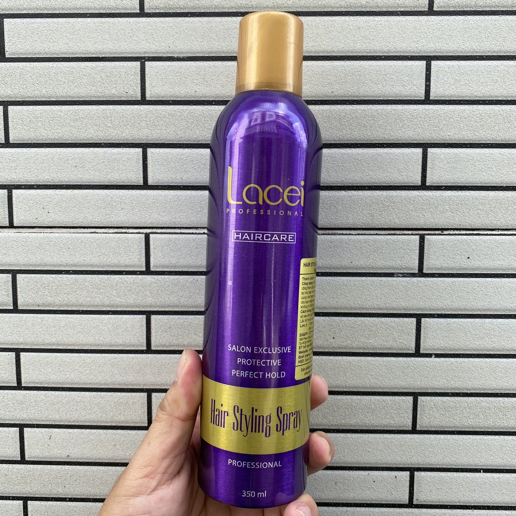 Keo xịt tóc,gôm xịt toc Lacei Hair Styling Spray 350ml-Keo mềm và keo cứng -dễ dàng tạo kiểu -giữ nếp lâu-mùi thơm dễ ịu