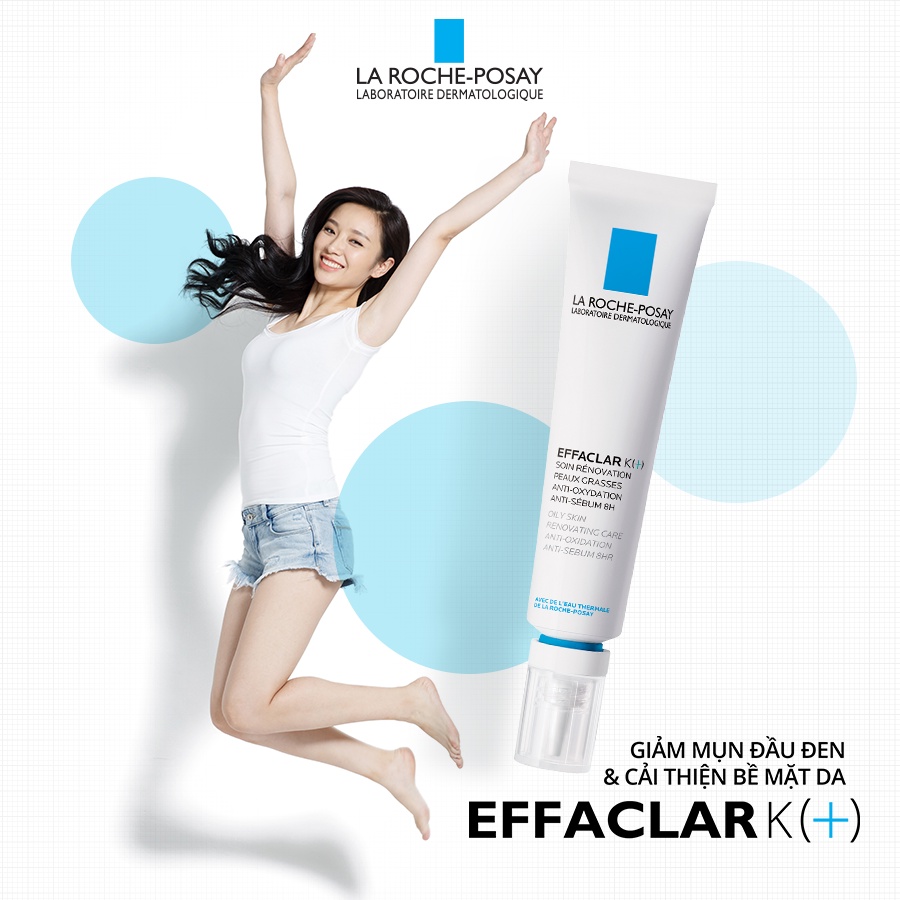 Kem giảm mụn đầu đen La Roche-Posay Effaclar K+