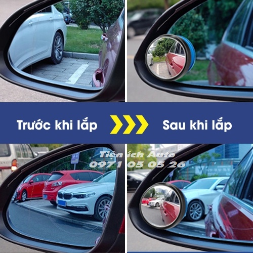 Gương cầu lồi có viền gắn kính hậu xe ô tô, xe hơi xoay 360 độ | tienich_auto | WebRaoVat - webraovat.net.vn