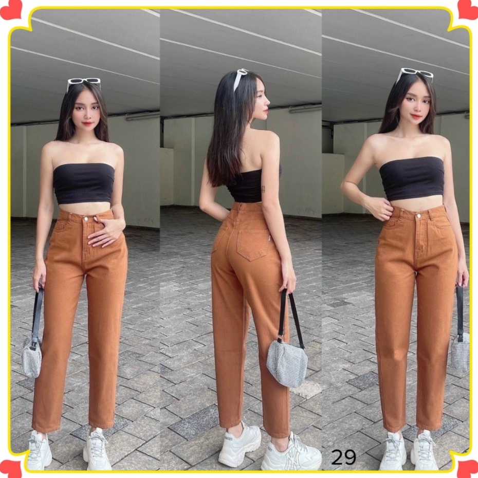 [Freeship] Quần Baggy Kaki nữ trơn màu bò, phong cách ullzang - JEANS FASHION93