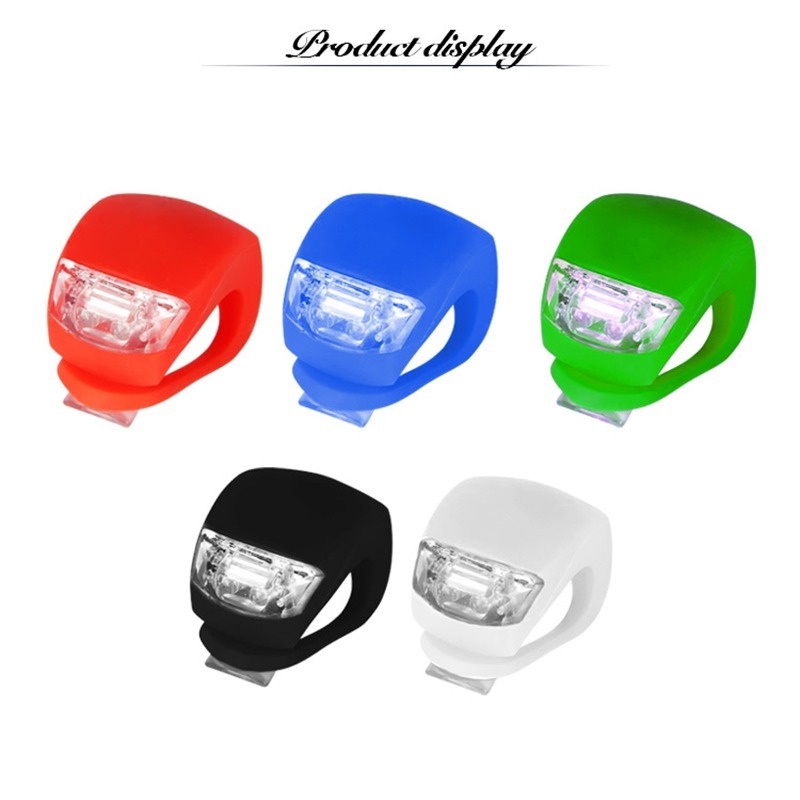 Đèn LED Silicone 3 Chế Độ Gắn Tay Lái Xe Đạp Kèm Pin