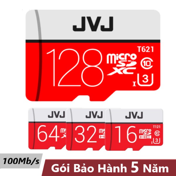 [giá sốc] Thẻ nhớ 16/32/64/128 Gb JVJ Pro U3 Class 10 – chuyên dụng cho CAMERA tốc độ cao - Bh 5 năm | BigBuy360 - bigbuy360.vn