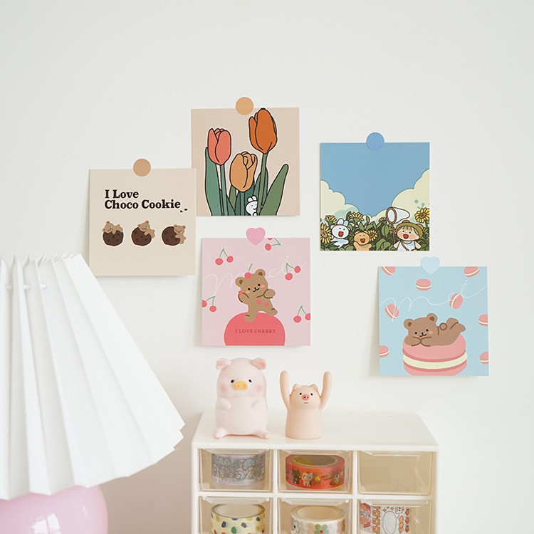 Nhãn Dán DIY Dán Trang Trí Sổ Tay Niêm Phong... Nhiều Mẫu Màu Pastel