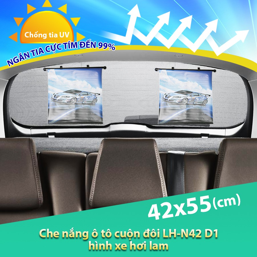 Che nắng ô tô cuộn đôi LH-N42 hình (42*55 cm)