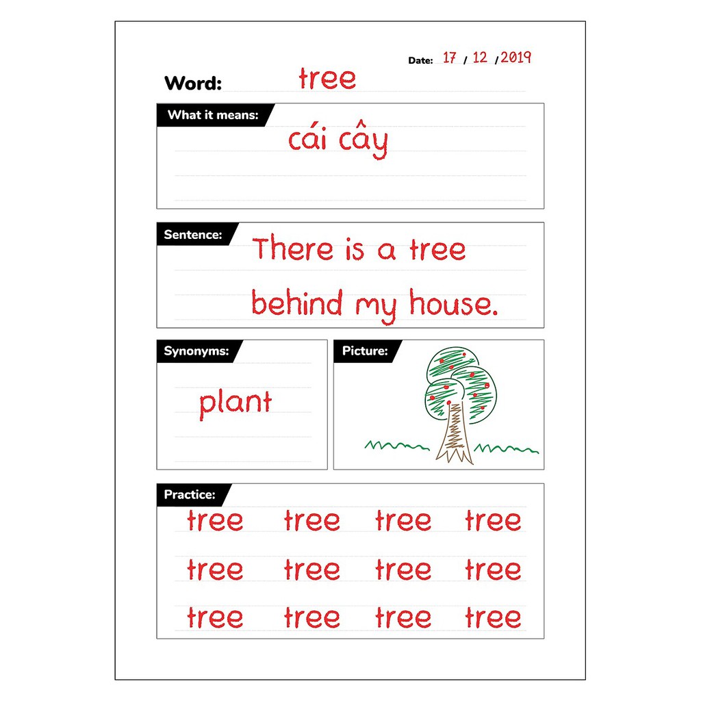 Vở - Combo 5 vở học từ mới Crabit Kidbooks - Kỳ Lân