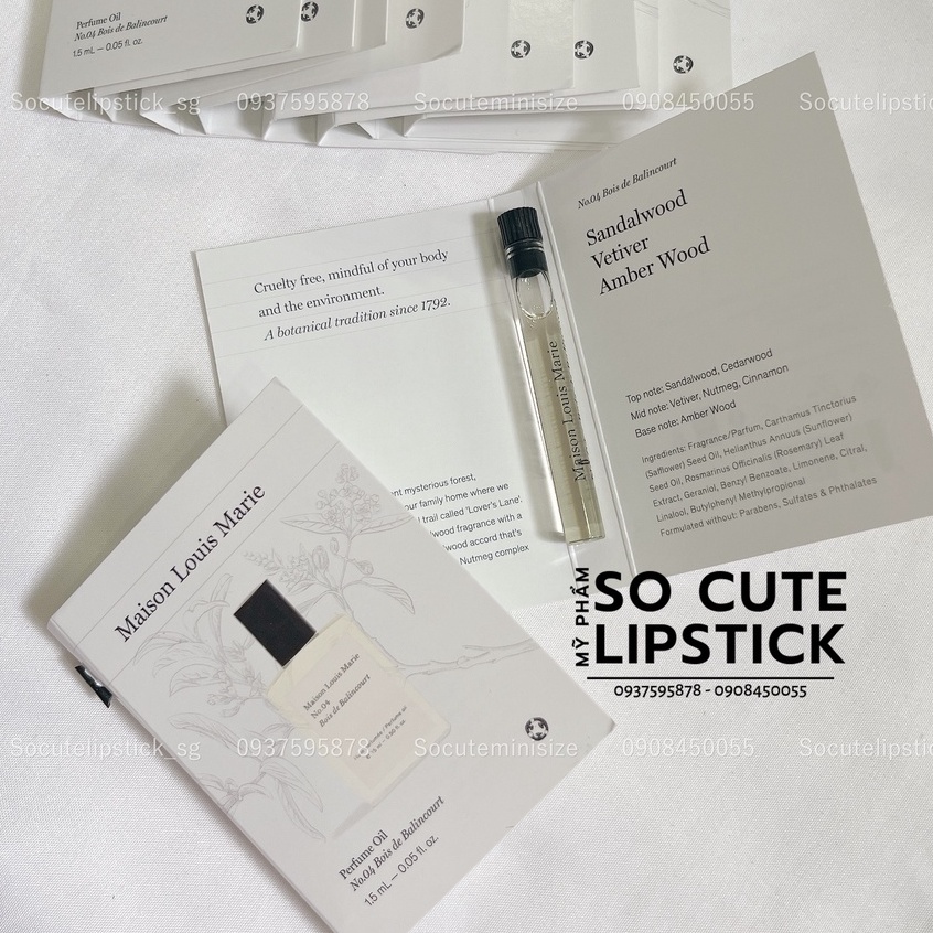 Sample Tinh Dầu Nước Hoa Maison Louis Marie No 4 Perfume Oil 1.5ml