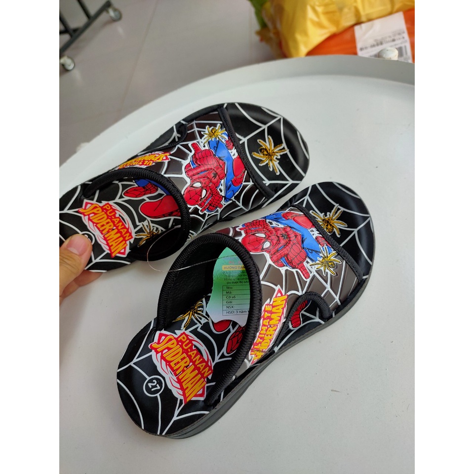 Dép siêu nhân nhện thời trang trẻ em cao cấp đế PU size 37-40