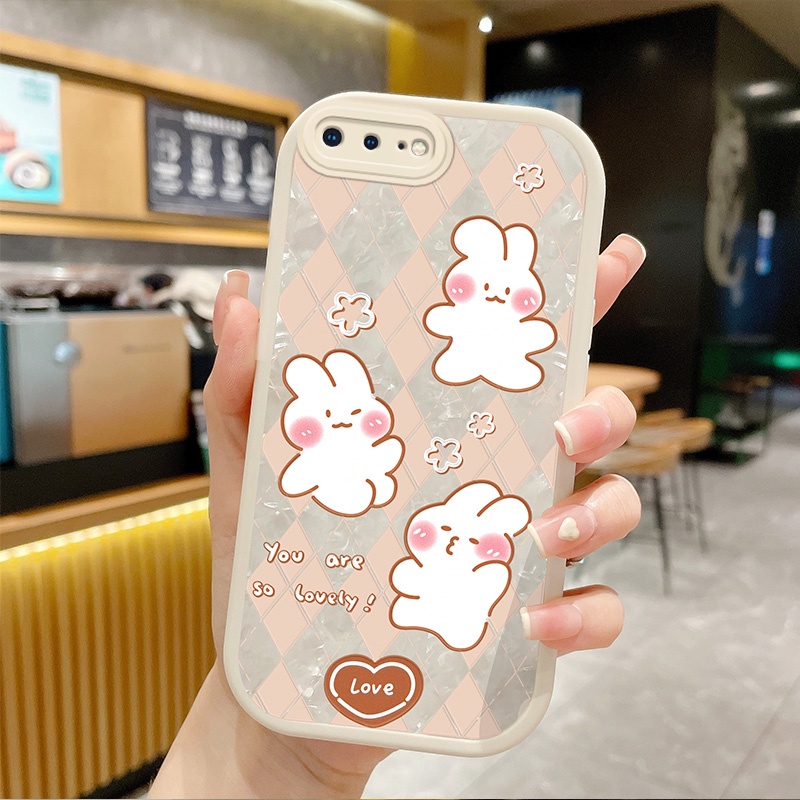 Camera Lens Protector Shell Pattern Phone Case For iPhone 6 6s 6 Plus 6s Plus iPhone 7 Plus 8 Plus iPhone 13 13 Pro 13 Pro Max Cute Bear Rabbit Girl Women Gift Cover