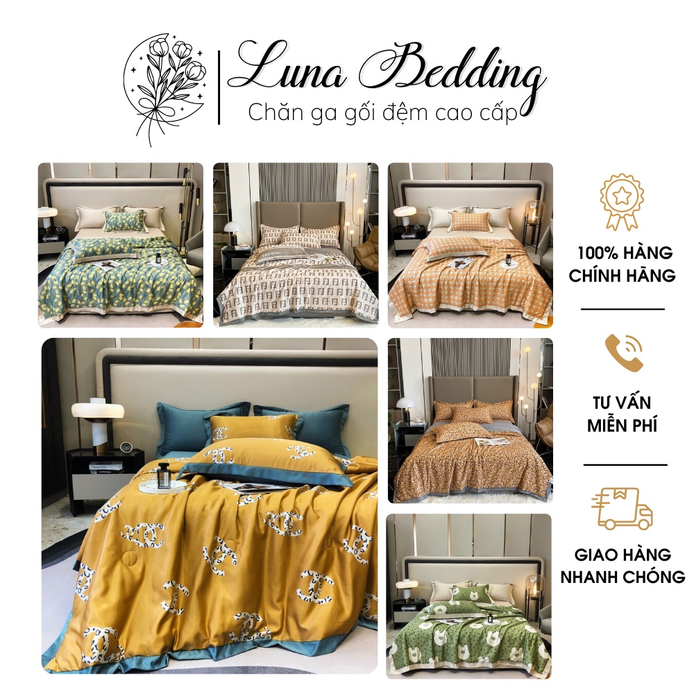 Set chăn ga gối Lụa thái 4 mónLuna Bedding mát lạnh mẫu mới 2022 (hơn 30 mẫu mới về) | BigBuy360 - bigbuy360.vn