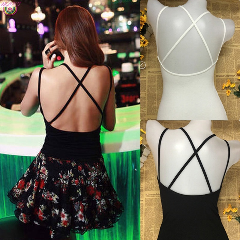 Áo Tank Top Dây Chéo Lưng Có Mút Nâng Ngực Thời Trang Mùa Hè Quyến Rũ