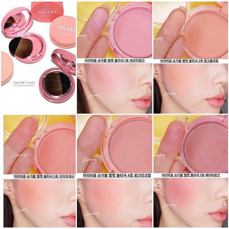 Phấn má (dạng phấn) ARITAUM Sugarball Velvet Blusher