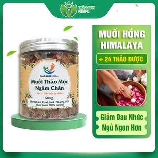 Muối Ngâm Chân Thảo Dược Thảo Linh 500g - Đá muối hồng Himalaya - Giảm nhức mỏi, hôi chân, ngủ ngon hơn