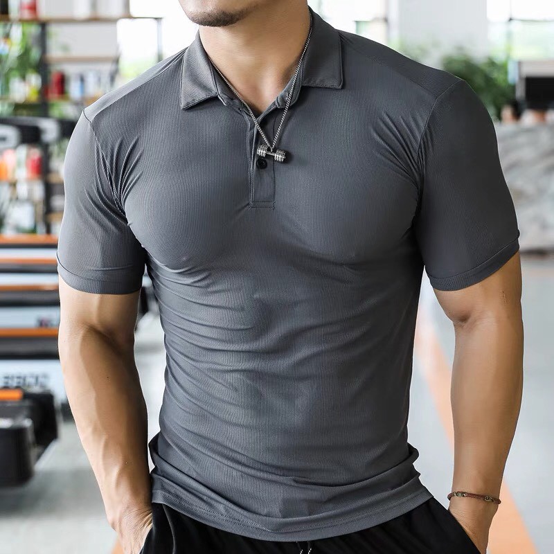 ÁO TẬP GYM NAM GOLD SHARK THUN LẠNH CO GIÃN 4 CHIỀU, MẶC THOẢI MÁI, THOÁNG MÁT CỰC THÍCH GS01 | BigBuy360 - bigbuy360.vn