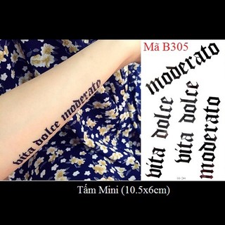 Xăm dán tattoo chữ B305