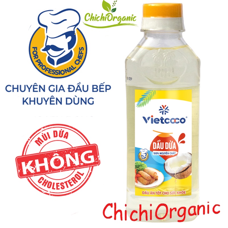 Dầu Dừa Nguyên Chất Nấu Ăn Chai 250ml / Dầu Dừa Cooking Oil Vietcoco