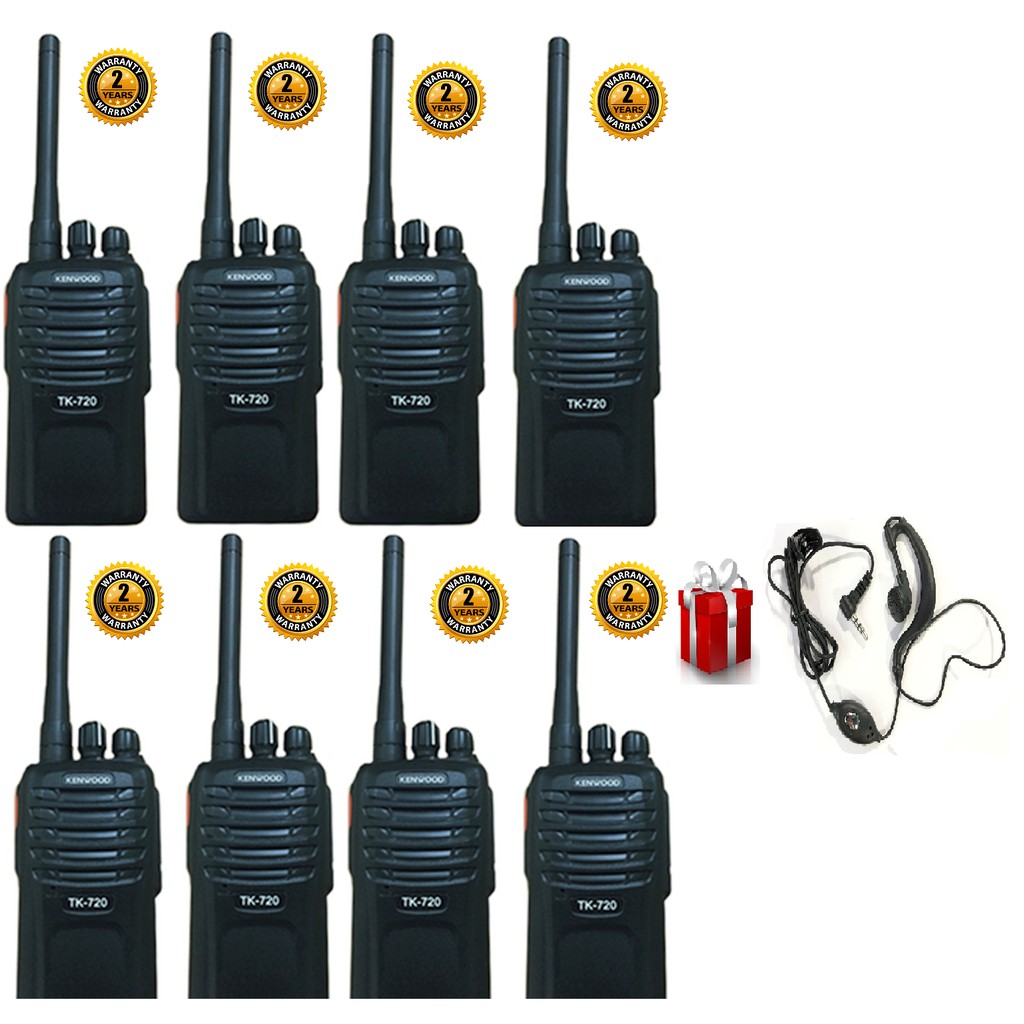 Bộ 8 Bộ đàm cầm tay Kenwood TK720 (Nồi đồng cối đá, bảo hành 24 tháng)