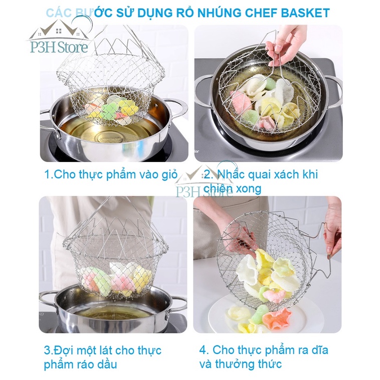 Rổ nhúng Inox đa năng Fasola Chef Basket SH-152