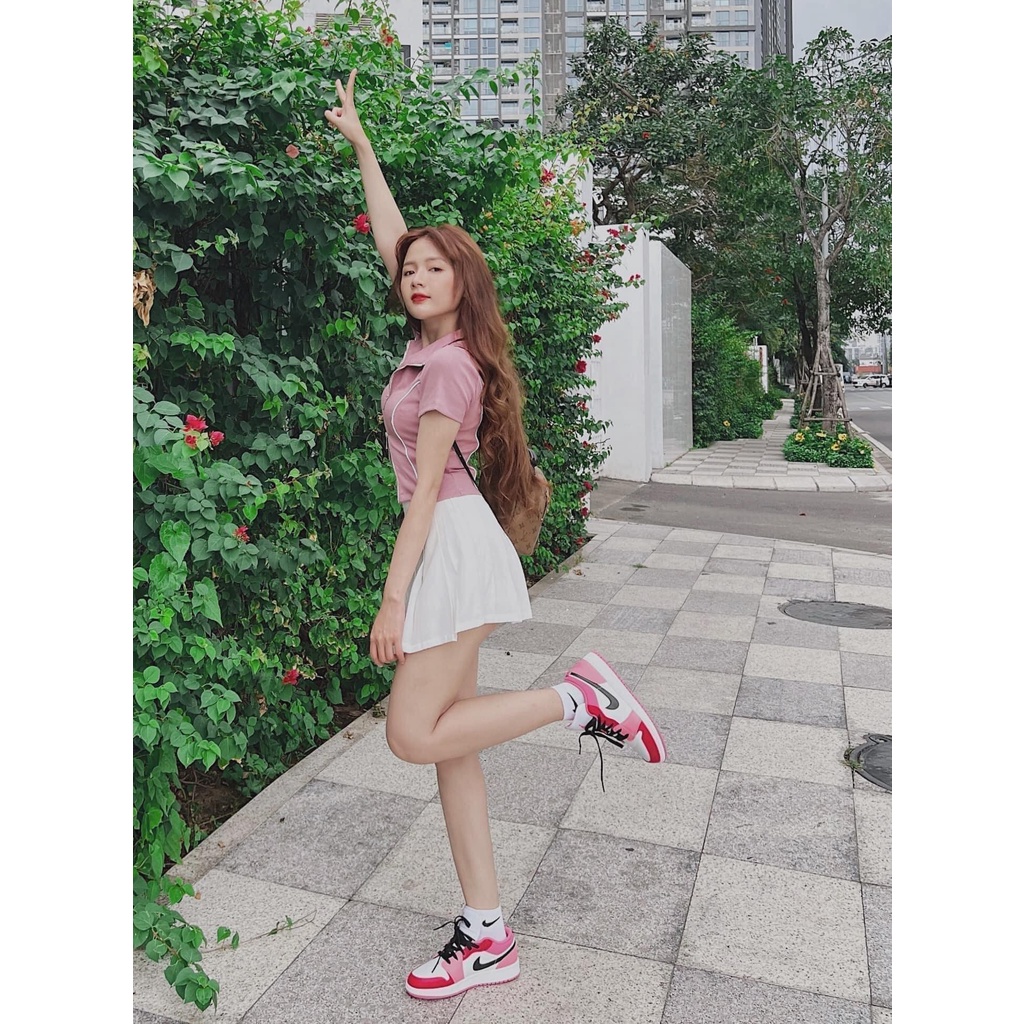Giày Nike Jordan 1 LowHÀNG CHÍNH HÃNGAir Jordan 1 Low Pink Red- Giày Sneaker Thể Thao Nữ [553560-162] - Simple Sneaker