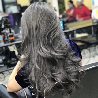 Combo nhuộm than chì kèm oxi trợ nhuộm và găng tay nâng nền nvel 7-8