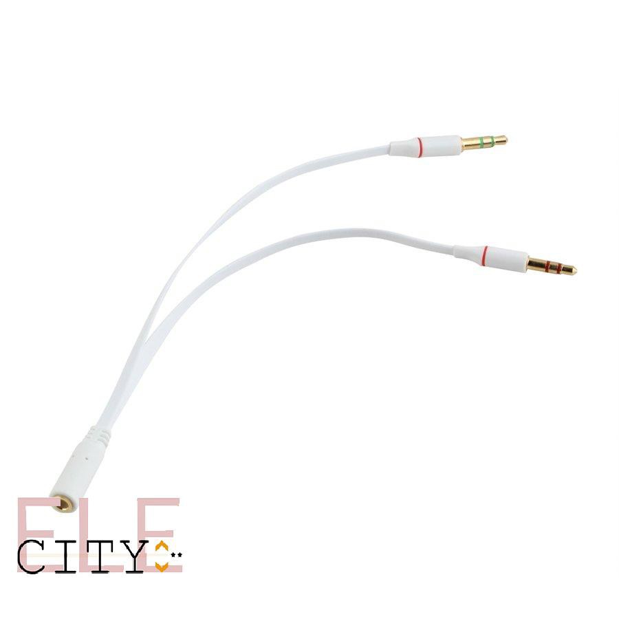 ✨COD✨Universal 3.5mm Female to 2 Male Headphone With Mic Audio Y Splitter Cable