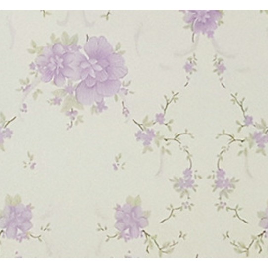 Decal giấy dán tường đóa hồng tím (khổ rộng 0.45m)