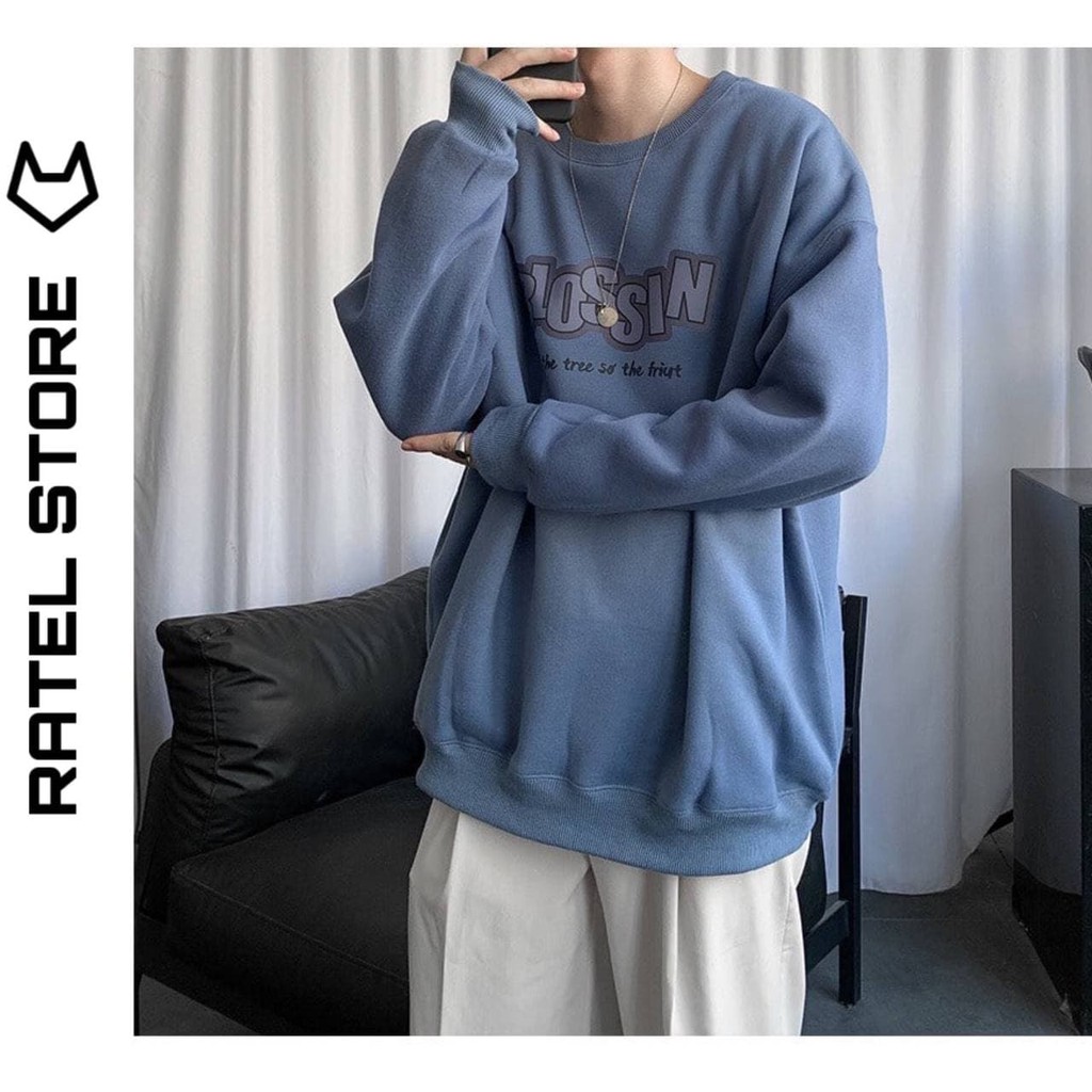 Áo Sweater Nỉ Bông Blossin Thu Đông Ulzzang Unisex Form Rộng