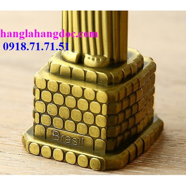 Mô hình tượng chúa cứu thế bằng đồng, cao 18.5cm