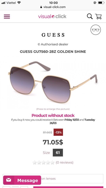 [Siêu Rẻ] Kính Guess  siêu đẹp siêu sang | BigBuy360 - bigbuy360.vn