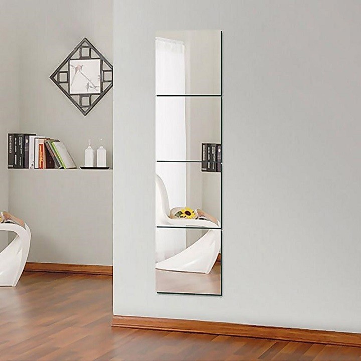 [CỠ LỚN 30x30cm] Gương dán tường TRÁNG GƯƠNG sáng bóng, DECOR phòng, Soi nhà tắm tiện dụng